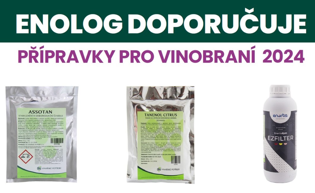 ENOLOG DOPORUČUJE přípravky pro vinobraní 2024