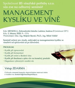 Seminář Management kyslíku ve víně